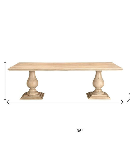 11 Piece Beige Solid Wood Dining Set with 10