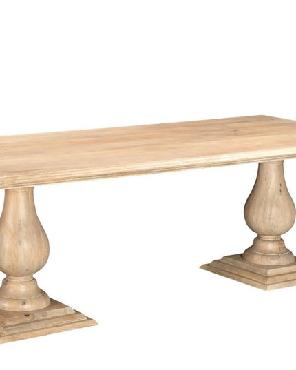 11 Piece Beige Solid Wood Dining Set with 10