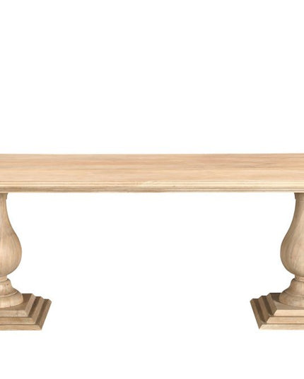 11 Piece Beige Solid Wood Dining Set with 10