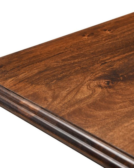 11 Piece Brown Solid Wood Dining Set with 10