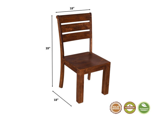 11 Piece Brown Solid Wood Dining Set with 10