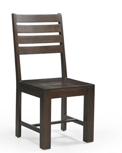 Nine Piece Brown Solid Wood Dining Set with Eight Chairs