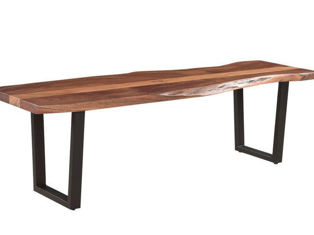 Six Piece Brown and Black Solid Wood Dining Set with Four Chairs