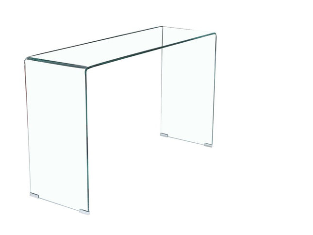 43" Clear Glass Solid Console Table
