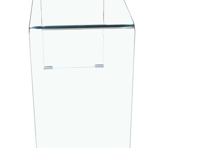 43" Clear Glass Solid Console Table