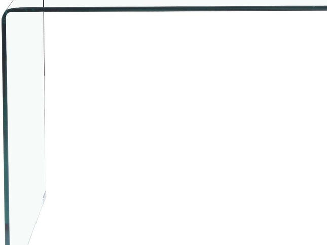 43" Clear Glass Solid Console Table