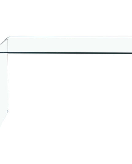 43" Clear Glass Solid Console Table