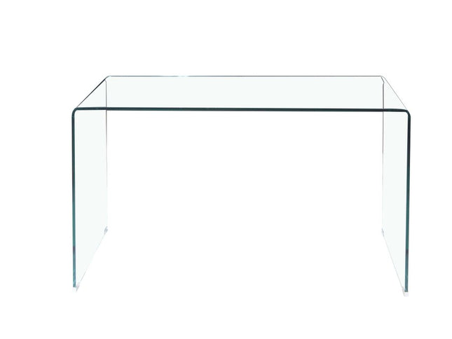 43" Clear Glass Solid Console Table
