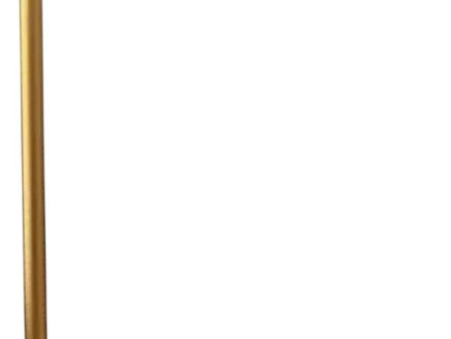 24" White and Gold Faux Marble and Metal Oval End Table