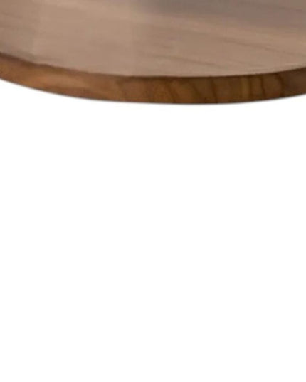 Set of Two Brown and Black Wood and Metal Oval End Tables