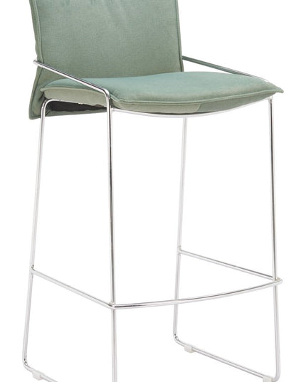 Green Wood and Fabric Bar Chair