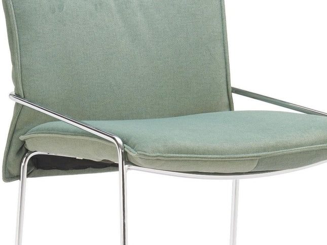 Green Wood and Fabric Bar Chair