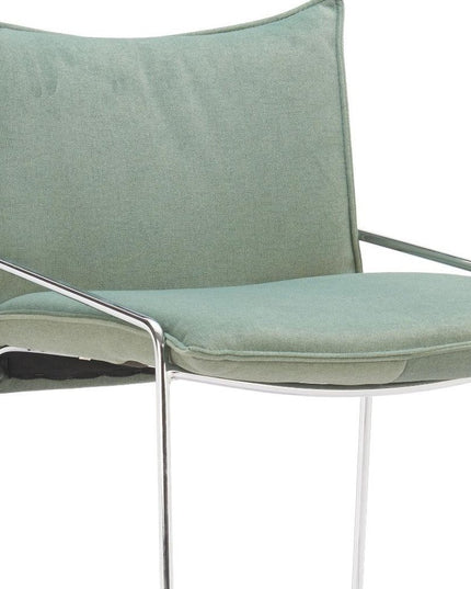 Green Wood and Fabric Bar Chair