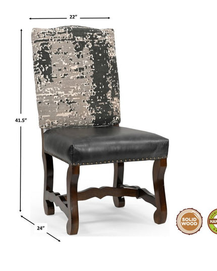 Nine Piece Brown Solid Wood Dining Set with Eight Chairs