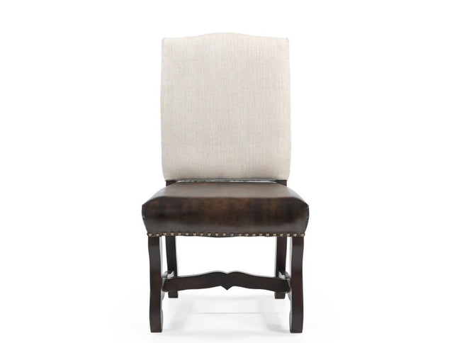 Nine Piece Brown Solid Wood Dining Set with Eight Chairs