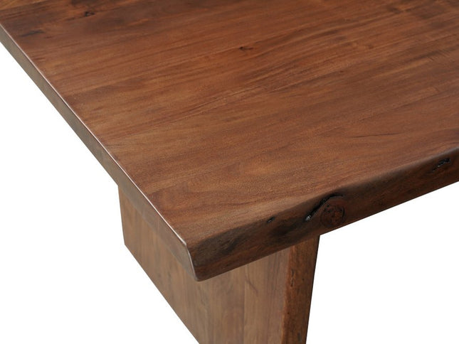 11 Piece Brown Solid Wood Dining Set with 10