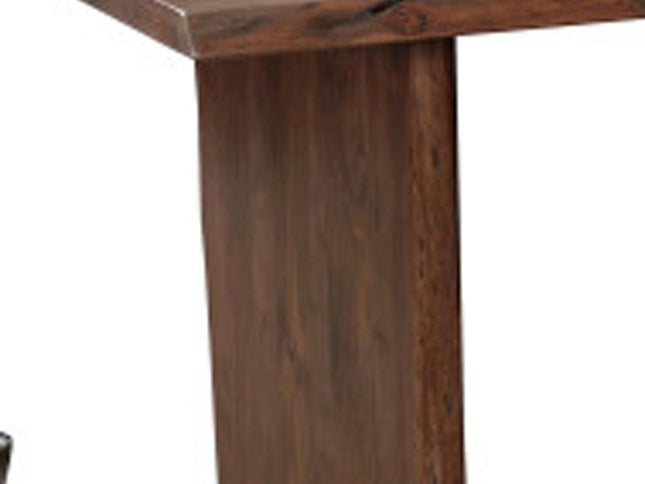 11 Piece Brown Solid Wood Dining Set with 10