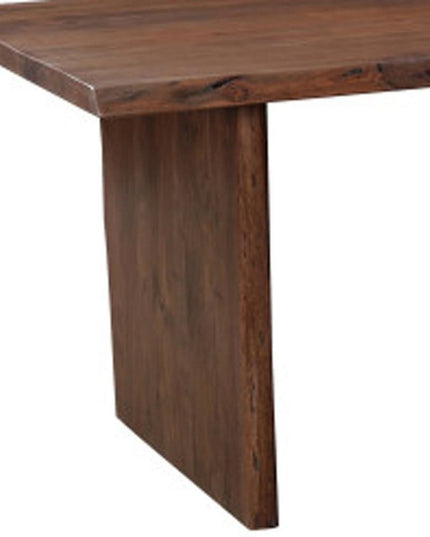 11 Piece Brown Solid Wood Dining Set with 10