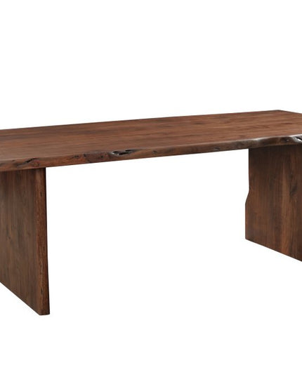 11 Piece Brown Solid Wood Dining Set with 10