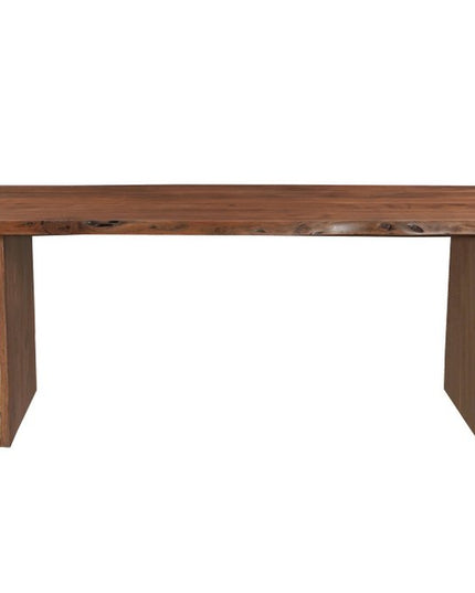 11 Piece Brown Solid Wood Dining Set with 10