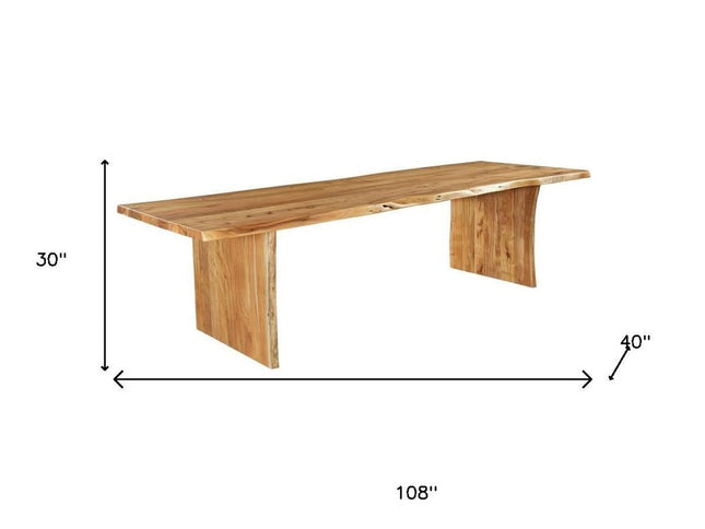 13 Piece Brown Solid Wood Dining Set with 12