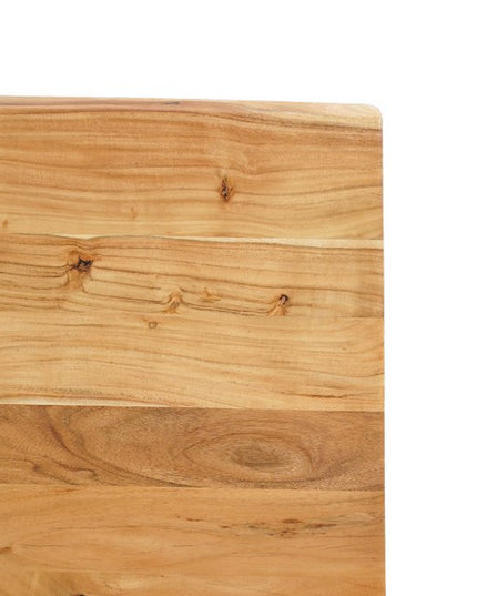 13 Piece Brown Solid Wood Dining Set with 12