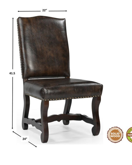 13 Piece Brown Solid Wood Dining Set with 12