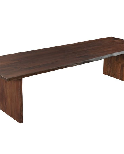 13 Piece Brown Solid Wood Dining Set with 12