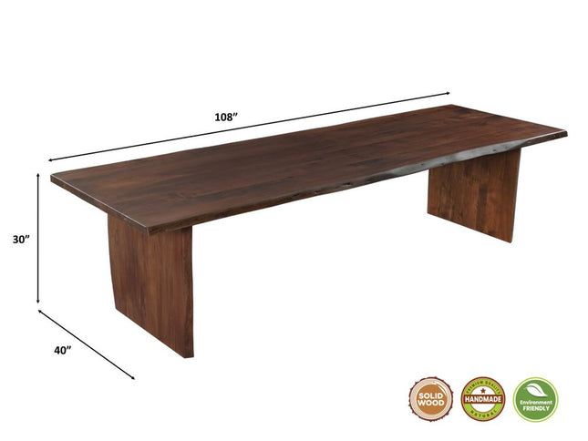 13 Piece Brown Solid Wood Dining Set with 12