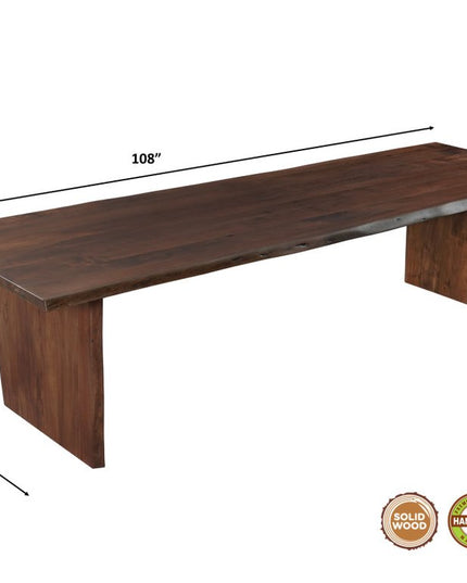 13 Piece Brown Solid Wood Dining Set with 12