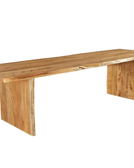 15 Piece Brown Solid Wood Dining Set with 14