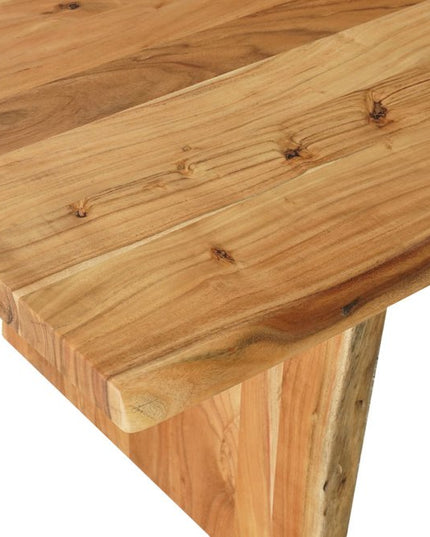 15 Piece Brown Solid Wood Dining Set with 14