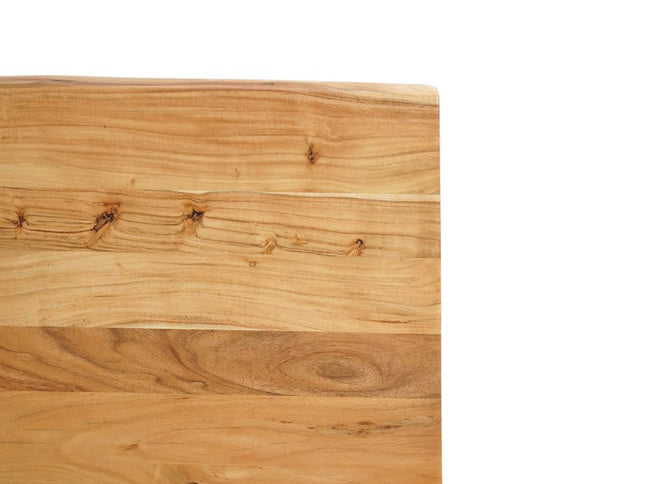 15 Piece Brown Solid Wood Dining Set with 14