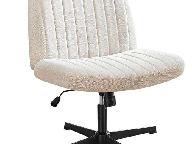 19" Black Tufted Swivel Lounge Chair