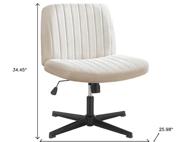 19" Black Tufted Swivel Lounge Chair