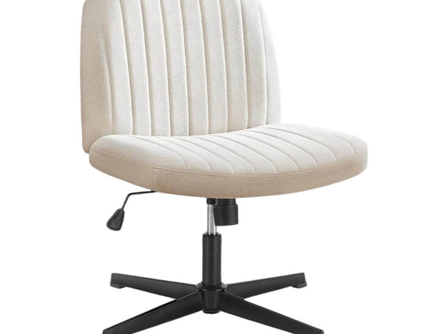 19" Black Tufted Swivel Lounge Chair