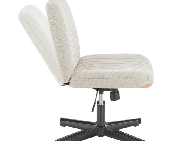 19" Black Tufted Swivel Lounge Chair