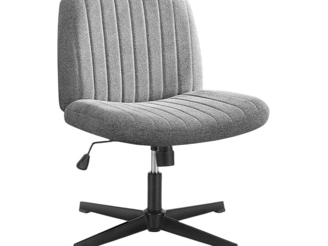 19" Black Tufted Swivel Lounge Chair