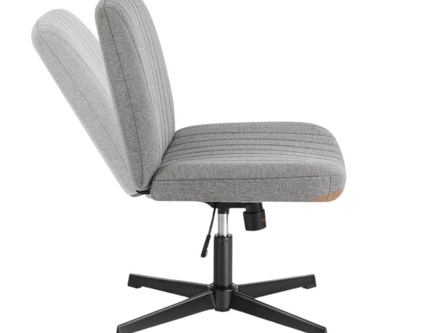 19" Black Tufted Swivel Lounge Chair