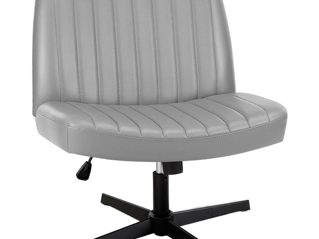 19" Black Tufted Swivel Lounge Chair