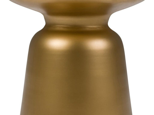 18" Gold Metal Round End Table