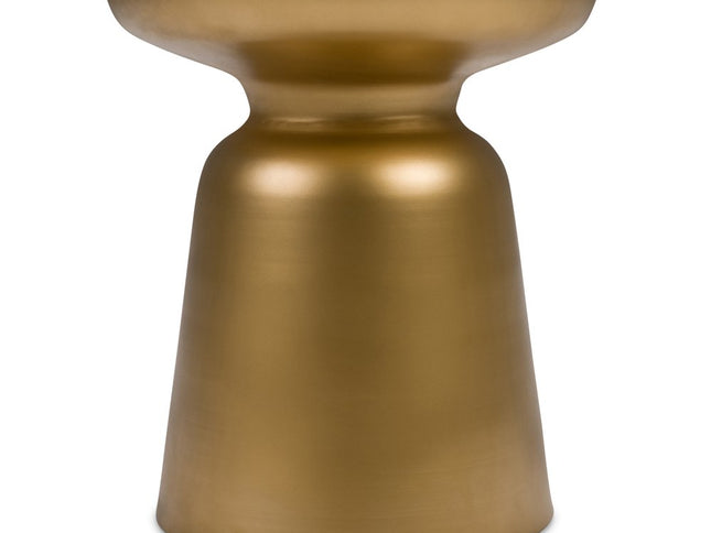 18" Gold Metal Round End Table