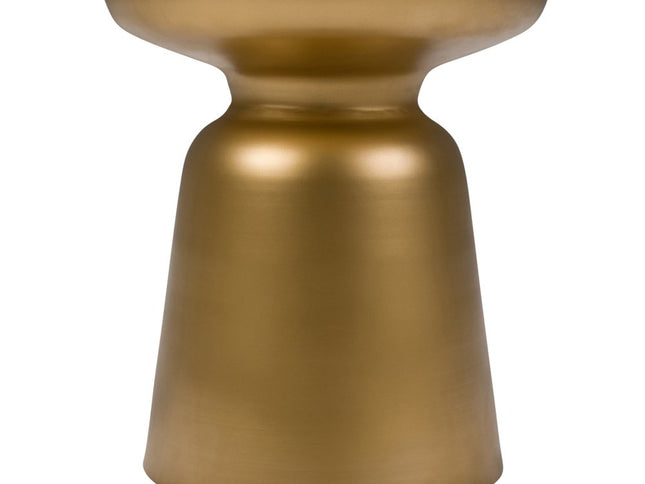 18" Gold Metal Round End Table