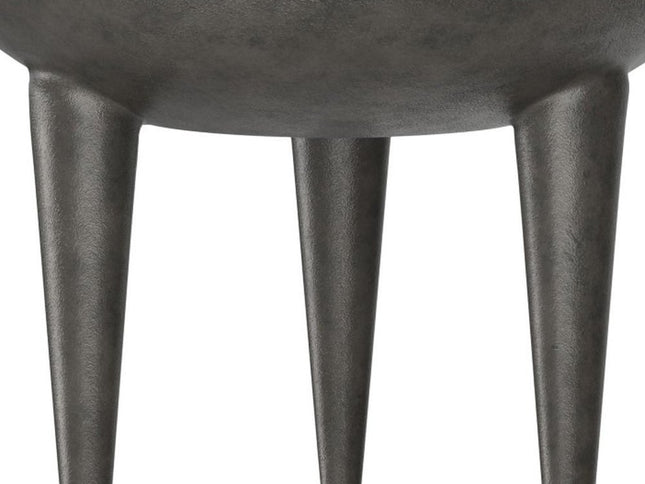 18" Graphite Aluminum Round End Table