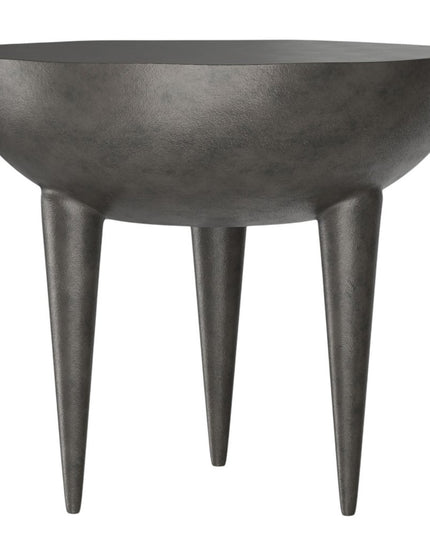18" Graphite Aluminum Round End Table