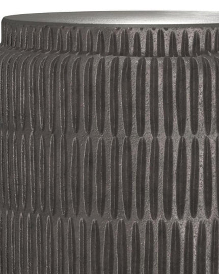 22" Graphite Aluminum Round End Table