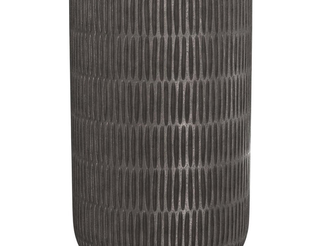 22" Graphite Aluminum Round End Table