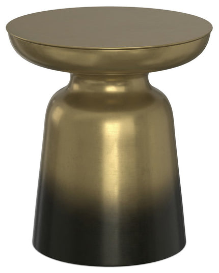 18" Gold Metal Round End Table