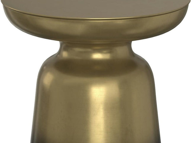 18" Gold Metal Round End Table