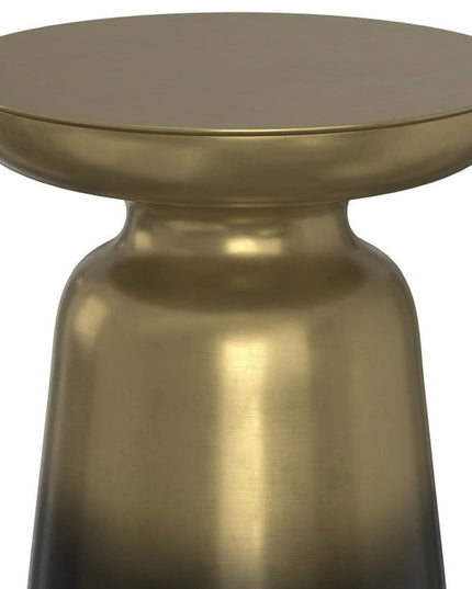 18" Gold Metal Round End Table